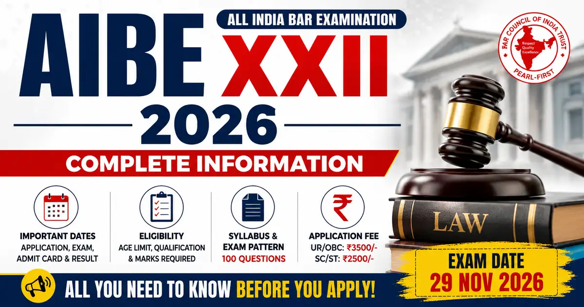 All India Bar Examination Apply Online AIBE 22nd Examination 2026