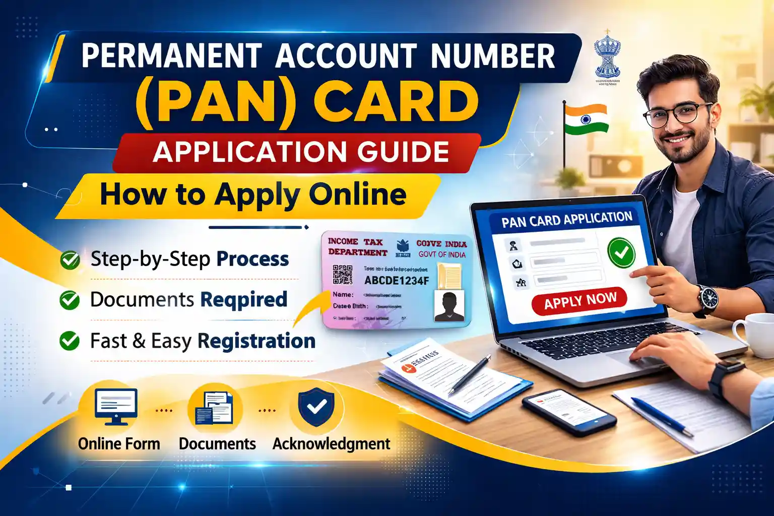 Document thumbnail for Permanent Account Number (PAN) Card Application Guide: How to Apply Online