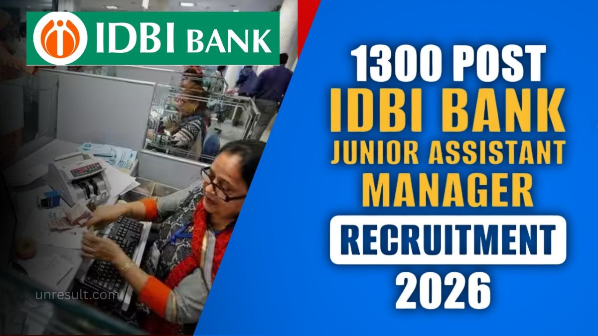 Job thumbnail for IDBI Bank JAM Recruitment 2026 – Apply Online for 1300 Junior Assistant Manager & Assistant Manager Posts
