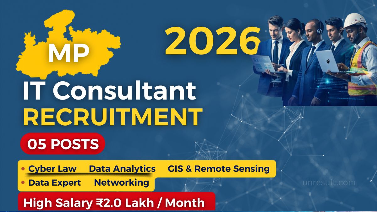 Job thumbnail for MP IT Consultant Recruitment 2026 – Apply Online for 05 Posts (Cyber Law, Data Analytics, GIS, Networking)