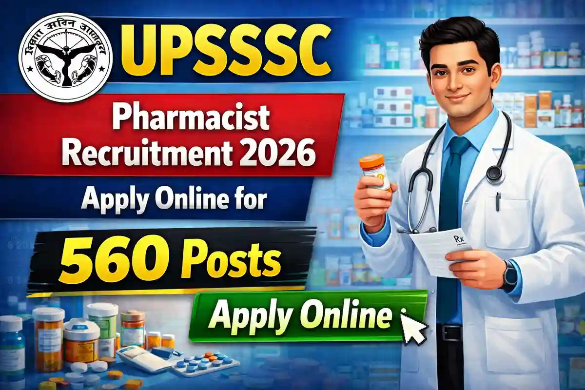 Job thumbnail for UPSSSC Pharmacist Recruitment 2026 – Apply Online for 560 Posts
