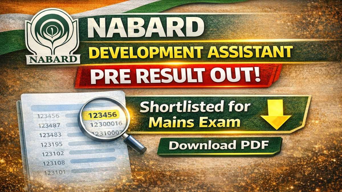 Result thumbnail for NABARD Development Assistant Pre Result 2026 – Mains Exam Shortlisted Candidates List for 162 Posts